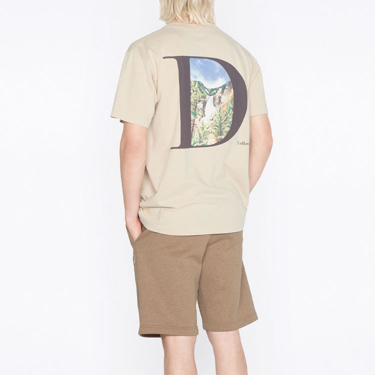 Purchase Camiseta Oversized Manga Corta Marfil Bordada con Logo DIOR SS22. 293J696E0753-C181