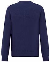 Lookbook DIOR SS22 海軍藍實色Logo提花單排扣毛衣 313M235AT521-C584