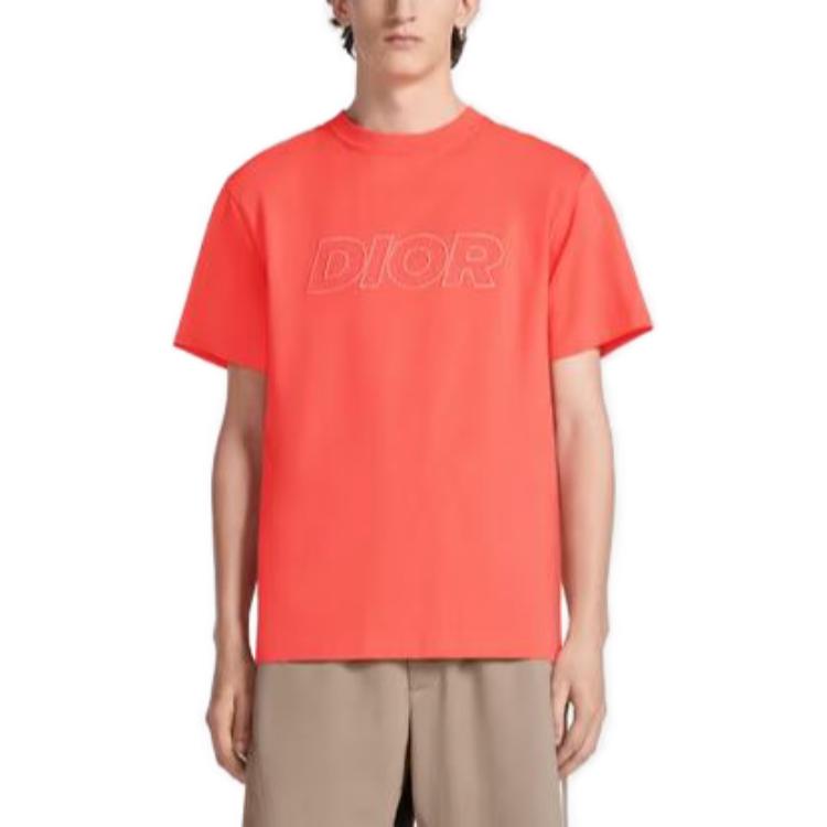 DIOR SS22  Orange Logo Crewneck Loose Fit T-Shirt. 393J696E0847C286 圖 4