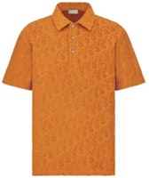 DIOR SS22 Orange Logo Embossed Short Sleeve Polo Shirt. 113J812A0614-C141 DIOR SS22 Orange Logo Embossed Short Sleeve Polo Shirt. 113J812A0614-C141