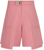 DIOR SS22 Pink Solid Color Mid-Waist Pocket Cargo Shorts 283C150A4451-C400 DIOR SS22 Pink Solid Color Mid-Waist Pocket Cargo Shorts 283C150A4451-C400