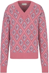 ディオール SS22 ピンク ウール ニット セーター ダイヤモンド柄. 283M641AT067-C484 Buy ディオール SS22 ピンク ウール ニット セーター ダイヤモンド柄. 283M641AT067-C484