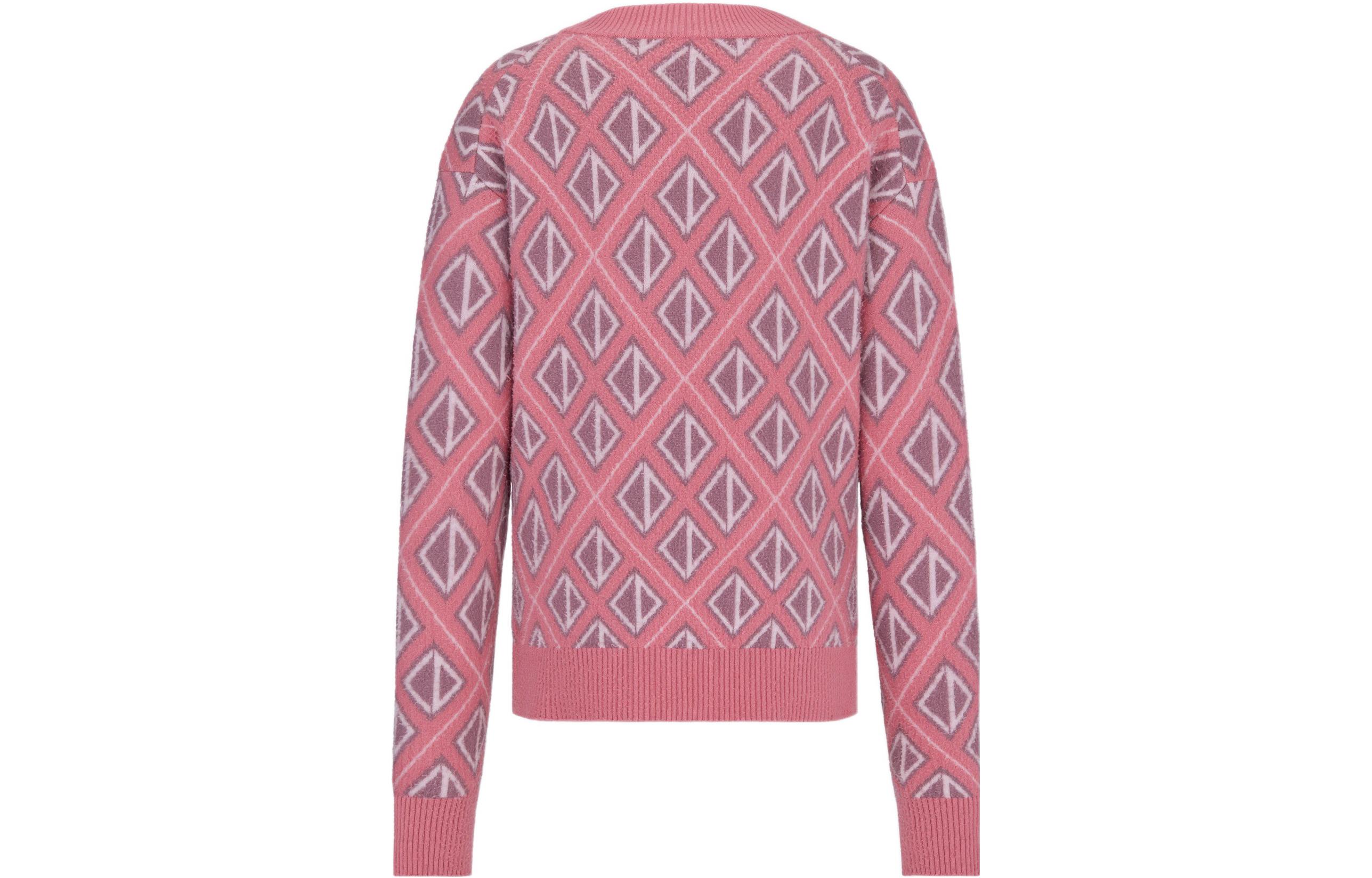 Lookbook DIOR SS22 Sweater Rajut Wol Pink Motif Diamond. 283M641AT067-C484