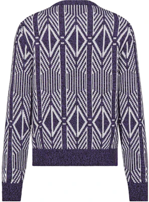 DIOR SS22 Purple Diamond Striped Crewneck Sweater Long Sleeve. 313M650AT477-C480 Lookbook DIOR SS22 Purple Diamond Striped Crewneck Sweater Long Sleeve. 313M650AT477-C480