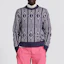 Shop DIOR SS22 Purple Diamond Striped Crewneck Sweater Long Sleeve. 313M650AT477-C480
