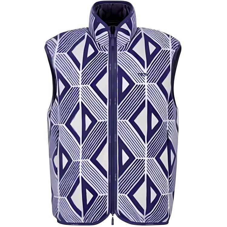 DIOR SS22  Reversible Geometric Print Vest Blue 313J430A0812-C480