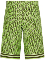 Dior SS22 Silk Twill Print Shorts Green 013C121A4751-C686 Dior SS22 Silk Twill Print Shorts Green 013C121A4751-C686
