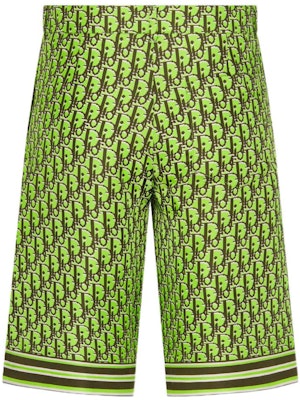 Dior SS22 Silk Twill Print Shorts Green 013C121A4751-C686 Buy Dior SS22 Silk Twill Print Shorts Green 013C121A4751-C686