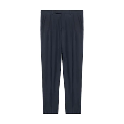 DIOR SS22 Slim Fit Straight-Leg Blue Casual Pants with Side Zipper Pockets. 013C120A5113-C542