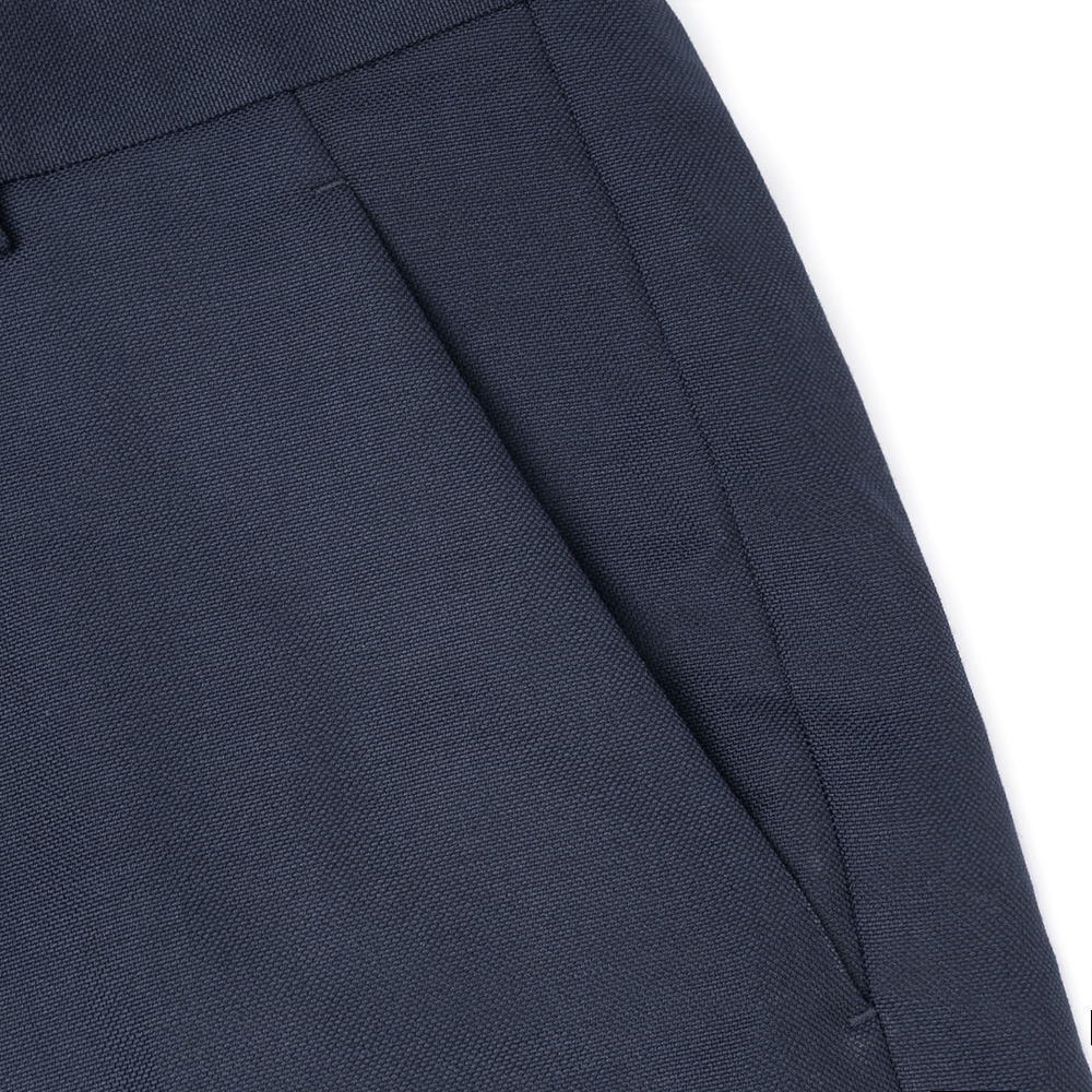 Sizing DIOR SS22 藍色修身直筒休閒褲附側邊拉鍊口袋 013C120A5113-C542