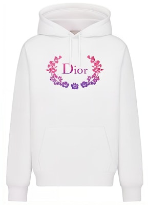 DIOR SS22 White Hoodie with Crown Logo Embroidery. 313J691A0531-C089 Buy DIOR SS22 White Hoodie with Crown Logo Embroidery. 313J691A0531-C089