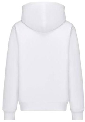 DIOR SS22 White Hoodie with Crown Logo Embroidery. 313J691A0531-C089 Lookbook DIOR SS22 White Hoodie with Crown Logo Embroidery. 313J691A0531-C089