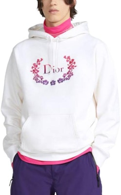 DIOR SS22 White Hoodie with Crown Logo Embroidery. 313J691A0531-C089 Shop DIOR SS22 White Hoodie with Crown Logo Embroidery. 313J691A0531-C089