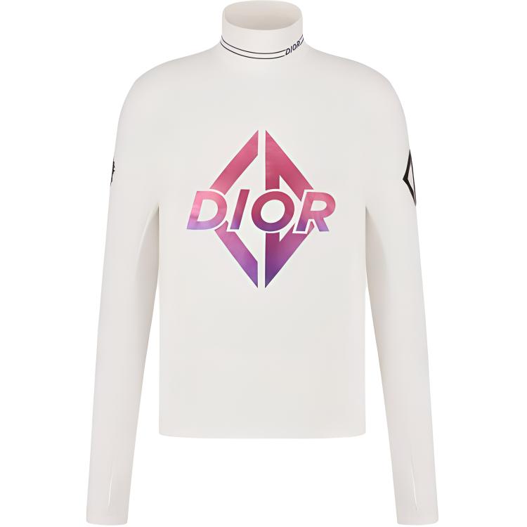 Order DIOR SS22 白色針織毛衣 帶標誌印花及立領設計 313J635A0744-C084