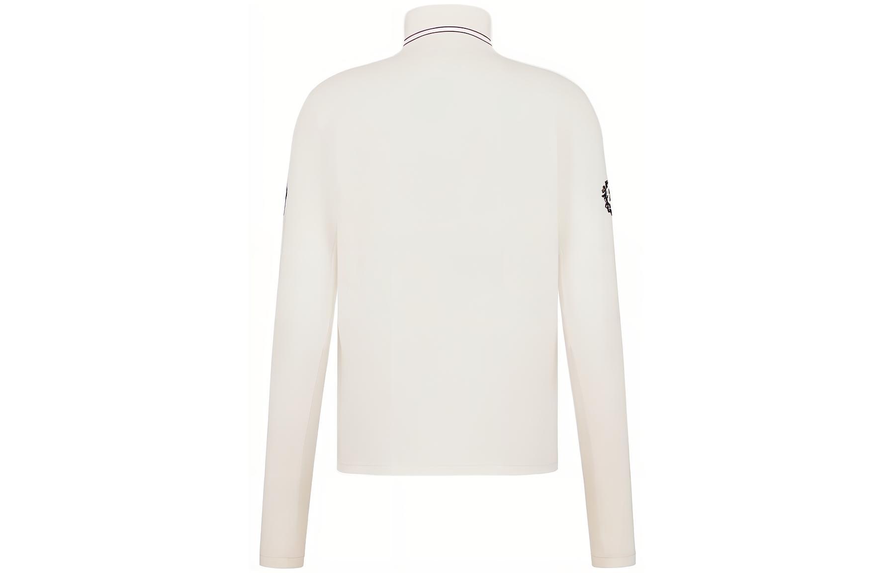 Lookbook DIOR SS22 白色針織毛衣 帶標誌印花及立領設計 313J635A0744-C084