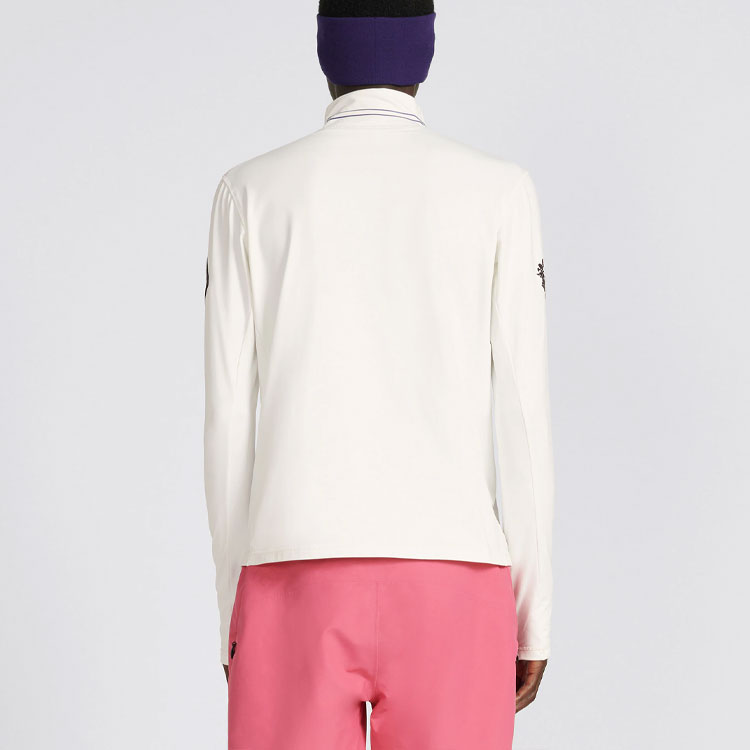 Purchase DIOR SS22 白色針織毛衣 帶標誌印花及立領設計 313J635A0744-C084