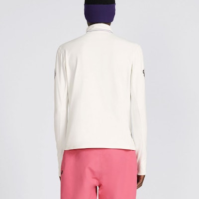 DIOR SS22 白色針織毛衣 帶標誌印花及立領設計 313J635A0744-C084 Purchase DIOR SS22 白色針織毛衣 帶標誌印花及立領設計 313J635A0744-C084