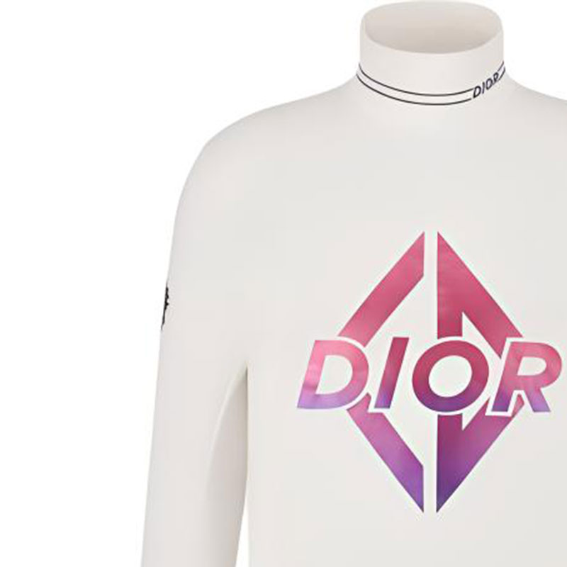Details for DIOR SS22 白色針織毛衣 帶標誌印花及立領設計 313J635A0744-C084