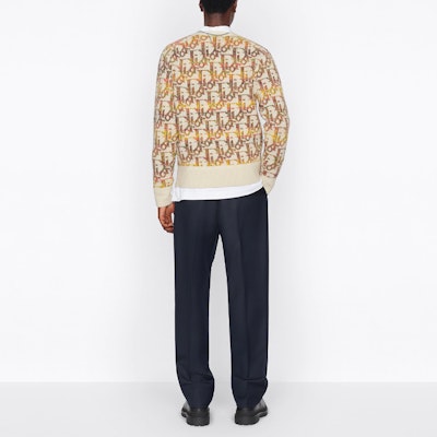 DIOR SS22 Cárdigan de Lana Amarillo con Diseño Jacquard y Logo. 213M233AT344-C082 Purchase DIOR SS22 Cárdigan de Lana Amarillo con Diseño Jacquard y Logo. 213M233AT344-C082