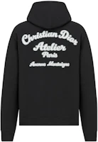 DIOR SS22 Black Logo Embroidered Hoodie Pullover 293J698A0531-C988 DIOR SS22 Black Logo Embroidered Hoodie Pullover 293J698A0531-C988
