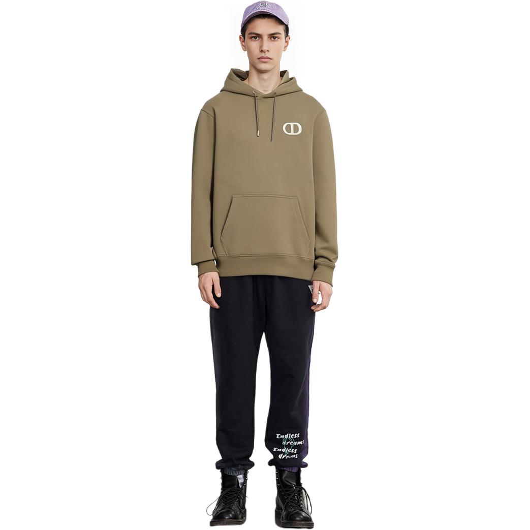 Purchase DIOR SS22 棕色刺繡Logo連帽上衣. 113J698A0531-C781