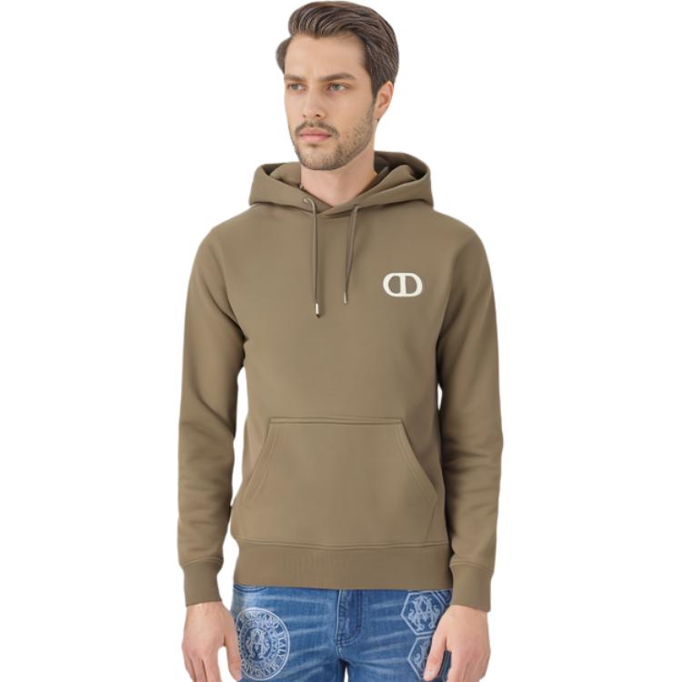 Details for DIOR SS22 棕色刺繡Logo連帽上衣. 113J698A0531-C781