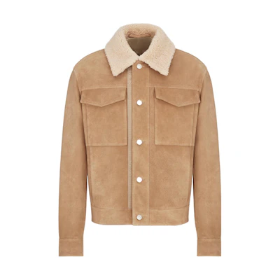 DIOR SS22 Brown Leather Jacket with Plain Lapel Design 213L437A0487-C125