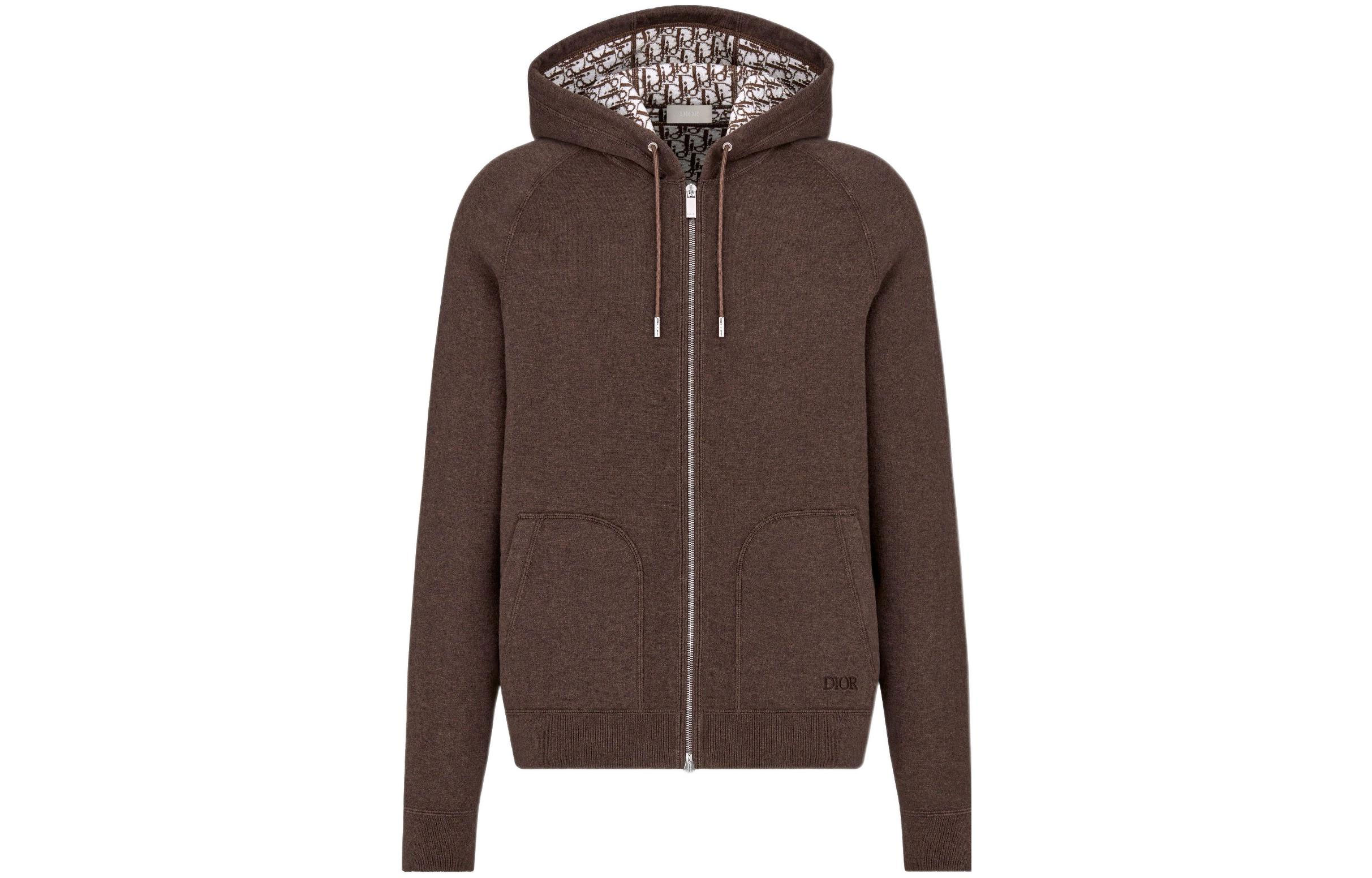 DIOR SS22 Brown Monogram Print Hooded Sweatshirt Men 113M221AT225-C180