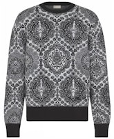 DIOR SS22 Chestnut Jacquard Wool Sweater in Gray. 213M634AT423-C980 DIOR SS22 Chestnut Jacquard Wool Sweater in Gray. 213M634AT423-C980