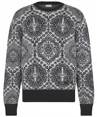 DIOR SS22 Sweater Wool Jacquard Abu-Abu Chestnut. 213M634AT423-C980 Buy DIOR SS22 Sweater Wool Jacquard Abu-Abu Chestnut. 213M634AT423-C980