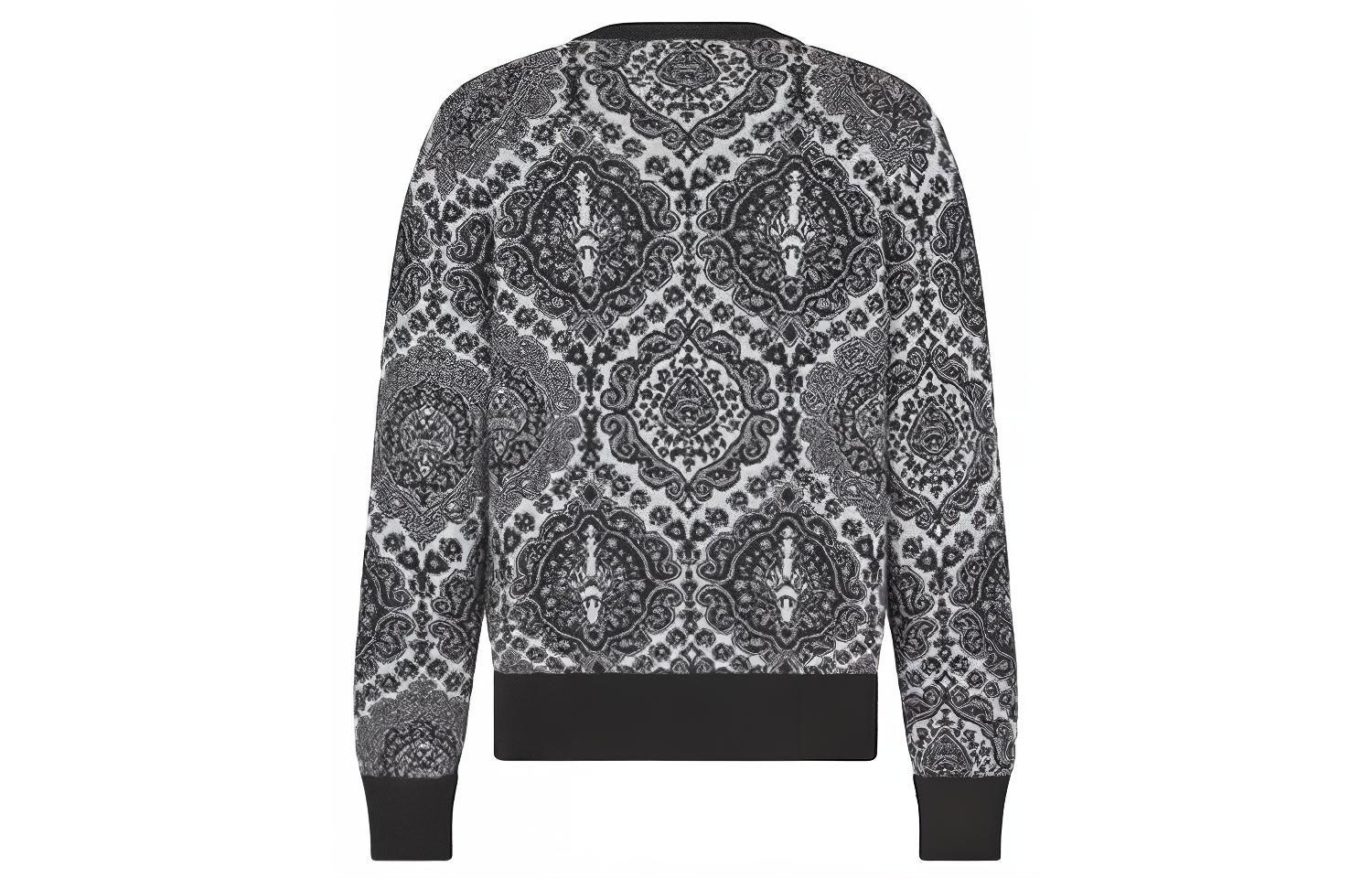 Lookbook DIOR SS22 Sweater Wool Jacquard Abu-Abu Chestnut. 213M634AT423-C980