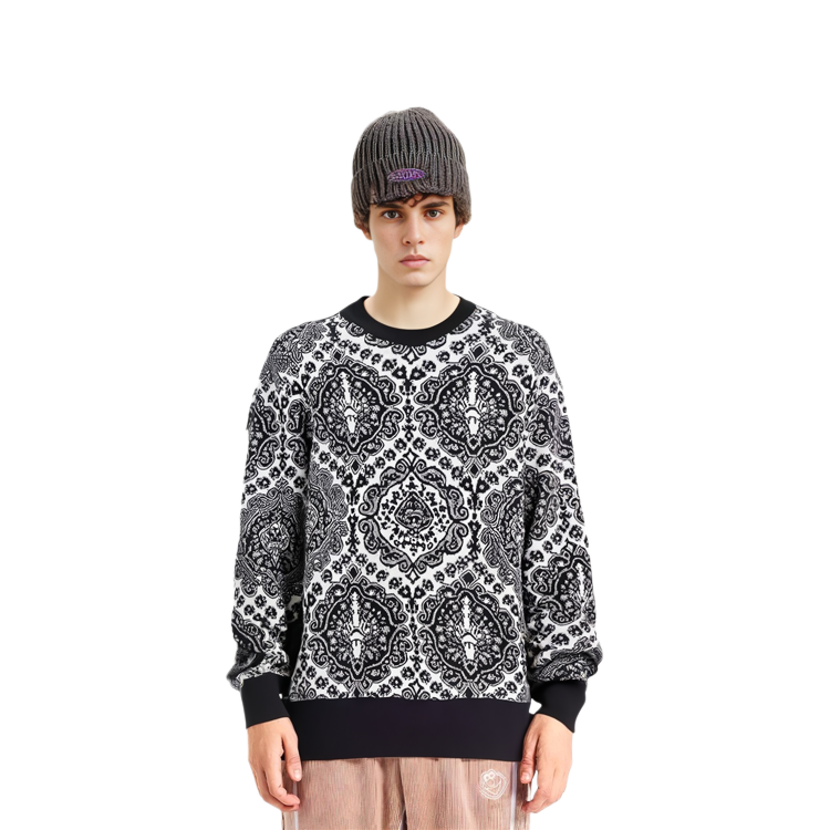 Purchase DIOR SS22 Sweater Wool Jacquard Abu-Abu Chestnut. 213M634AT423-C980