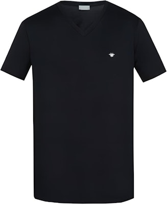 DIOR 男士 SS22 刺繡蜜蜂標誌V領黑色短袖T恤 733J604B0446-C980 Buy DIOR 男士 SS22 刺繡蜜蜂標誌V領黑色短袖T恤 733J604B0446-C980