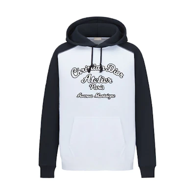 DIOR SS22 Embroidered Logo Oversized Hoodie Men’s White. 213J680A0531-C085
