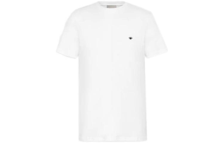 Order DIOR SS22 エッセンシャルズ ホワイト ビー刺繍 コットン ジャージー Tシャツ 733J603B0677-C089