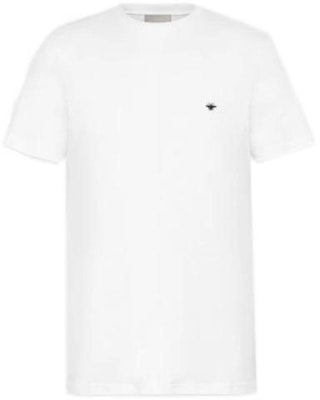 DIOR SS22 エッセンシャルズ ホワイト ビー刺繍 コットン ジャージー Tシャツ 733J603B0677-C089 Order DIOR SS22 エッセンシャルズ ホワイト ビー刺繍 コットン ジャージー Tシャツ 733J603B0677-C089
