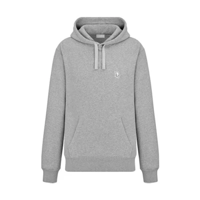 DIOR SS22 Gray Hoodie with Logo Print 213J640A0741-830