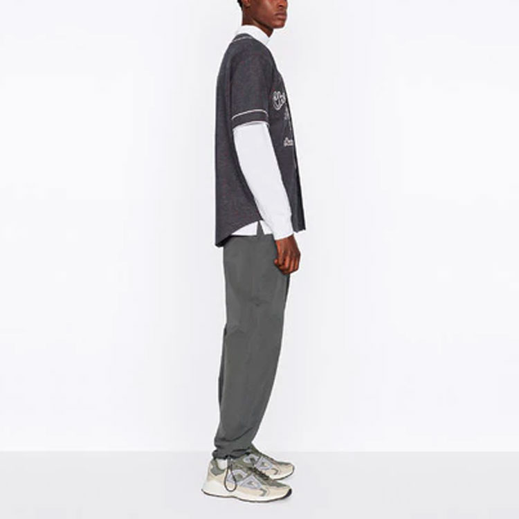 Details for DIOR SS22 Abu-Abu Logo Bordir Kaos Gaya Baseball. 213J530A0663-C883