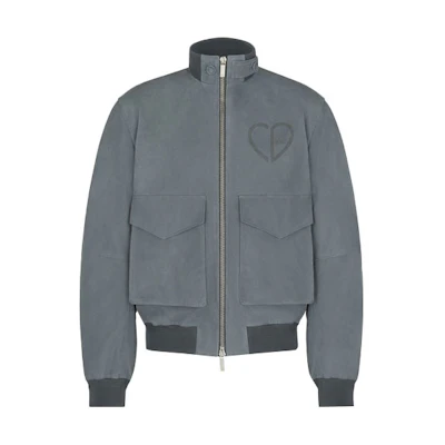DIOR SS22 Grey Logo Zipper Jacket 213L420A0581-C830