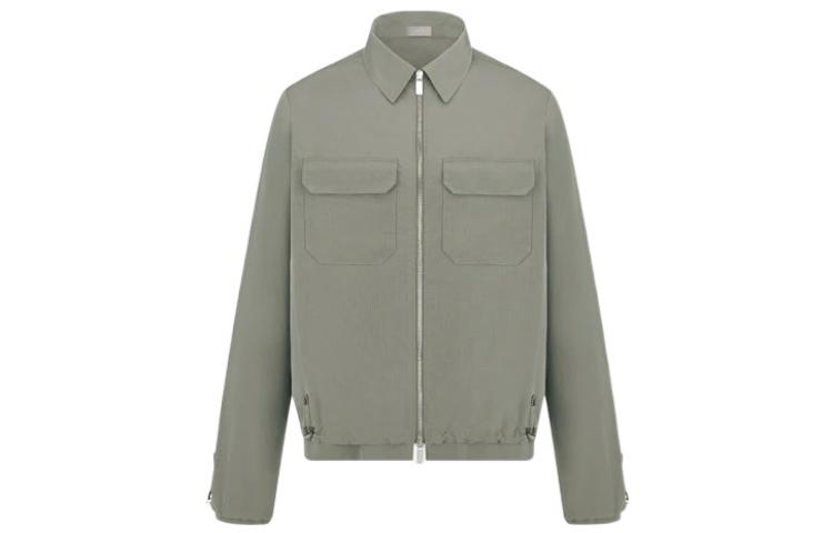 DIOR SS22 Grey Zip-Up Short Jacket with Pocket 213C522A4717-C830