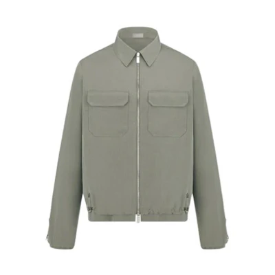 DIOR SS22 Grey Zip-Up Short Jacket with Pocket 213C522A4717-C830
