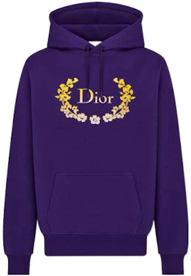 DIOR SS22 Hoodie Ungu Logo Crown Bordir Pria. 313J691A0531-C479 Order DIOR SS22 Hoodie Ungu Logo Crown Bordir Pria. 313J691A0531-C479