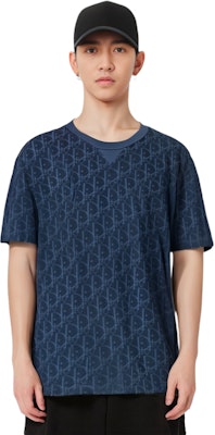디올 SS22 로고 프린팅 반팔 크루넥 티셔츠 블루 패션. 113J692A0614-C531 Details for 디올 SS22 로고 프린팅 반팔 크루넥 티셔츠 블루 패션. 113J692A0614-C531
