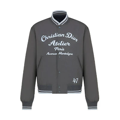 DIOR SS22 Monogram Print Single-Breasted Grey Jacket Men. 213C406A5457-C888