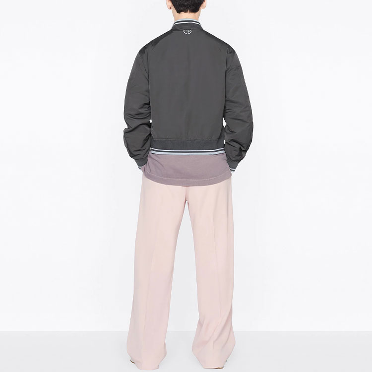 Purchase DIOR SS22 男款单排扣灰色满印夹克。 213C406A5457-C888