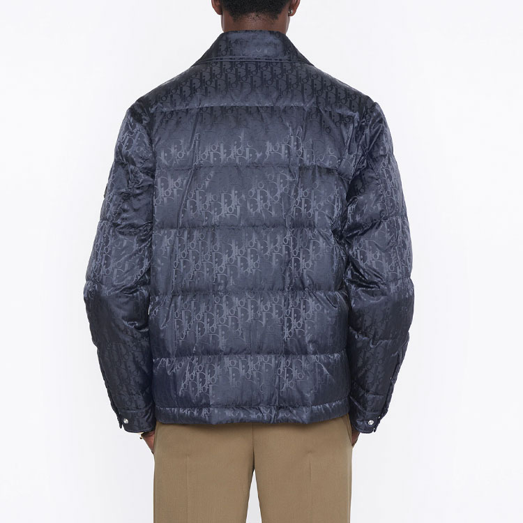 DIOR SS22 Monogram Single-Breasted Collared Jacket Black 293C436A4462-C989 圖 5