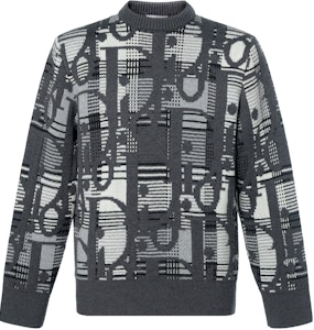 DIOR SS22 Oblique Jacquard Knit Wool Sweater Kelabu. 213M658AT377-C880 Buy DIOR SS22 Oblique Jacquard Knit Wool Sweater Kelabu. 213M658AT377-C880