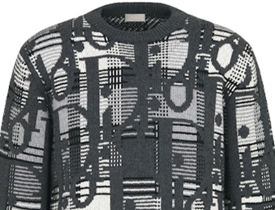 DIOR SS22 Oblique Jacquard Knit Wool Sweater Kelabu. 213M658AT377-C880 Details for DIOR SS22 Oblique Jacquard Knit Wool Sweater Kelabu. 213M658AT377-C880