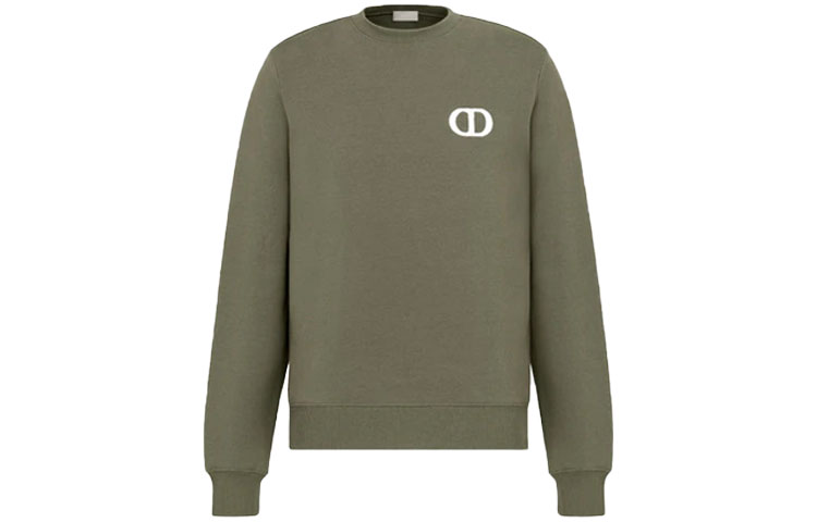Order DIOR SS22 橄欖綠圖案印花圓領長袖休閒衛衣 男士款 113J699A0531-C680