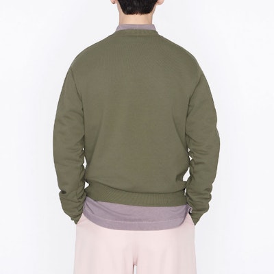 DIOR SS22 橄欖綠圖案印花圓領長袖休閒衛衣 男士款 113J699A0531-C680 Details for DIOR SS22 橄欖綠圖案印花圓領長袖休閒衛衣 男士款 113J699A0531-C680